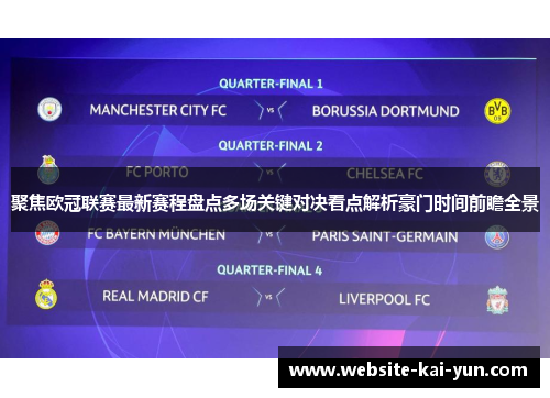 聚焦欧冠联赛最新赛程盘点多场关键对决看点解析豪门时间前瞻全景